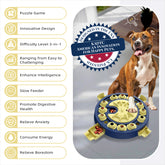 KADTC U.S. Brand & Design - 3 Levels of Challenge -4 Ways to Play - Advanced Dog Puzzle Toy for Small/Medium/Large Smart Dogs Mental Stimulation Toys Puppy Treat Puzzles Interactive Brain Mind Games